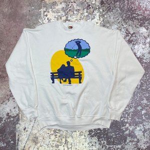 90s Dreaming About Golf Girlfriend Funny Vintage 1998 White Crewneck FOTL XL